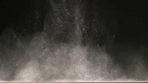 The explosive wave of shimmering particles. slow motion Stock Footage 160061097