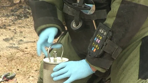 Explosives airman assembles explosive device Stock Footage 94515883