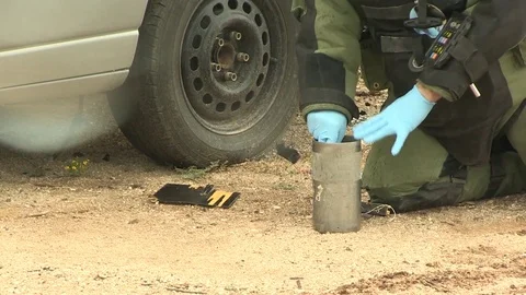 Explosives airman assembles explosive device Stock Footage 94515890