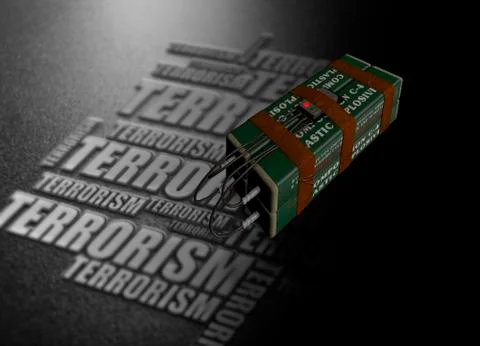 Explosives and terrorism Stock Illustration