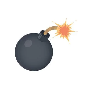 Explosives. Bomb explosion. Illustration