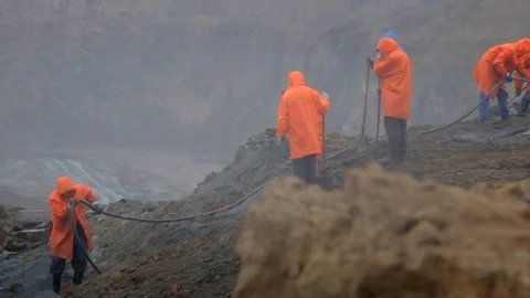 Explosives at work Stock Footage 124911783