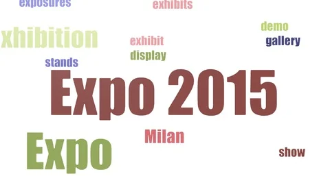 Expo 2015 Tagcloud Animated Isolated On White 库存影片 103669647