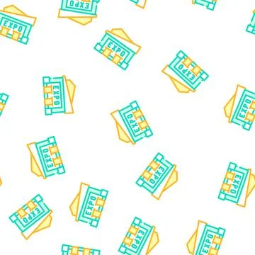 Expo center vector seamless pattern イラスト素材