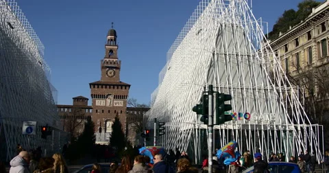 Expo gate, Milano. Stock Footage 45723736