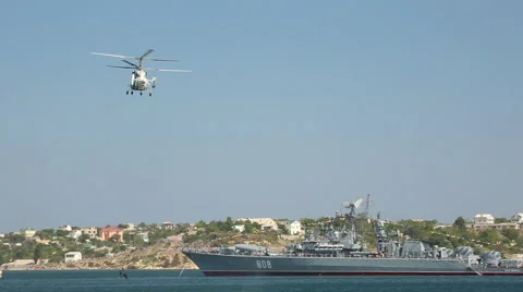 Exponential exploration submarine naval helicopter Russia Stock Footage 40486331