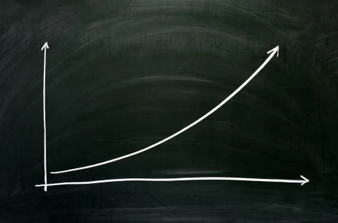 Exponential growth chart Stock Photos
