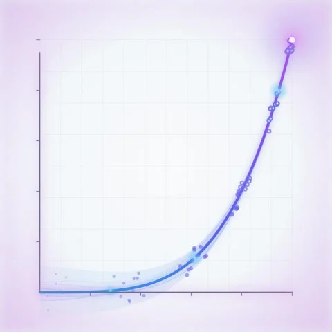 Exponential Growth Curve: Data Analysis and Trend Forecasting Stock Footage 347804300
