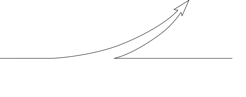 Exponential growth curve Vector Illustrazione stock