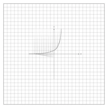 Exponential Growth Graph Along An Arc On Notebook Illustrazione stock