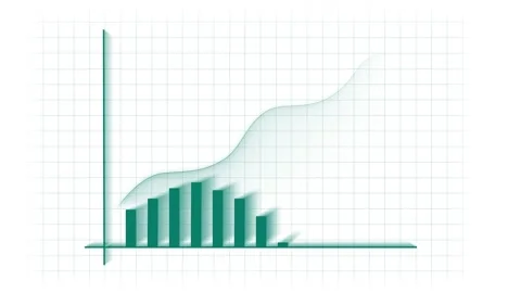 Exponential increase growth chart animation green teal business financial p.. Stock Footage 313650005
