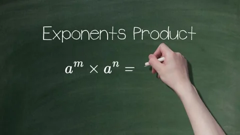 Exponents Product Blackboard Version Background Stock Footage 274420927