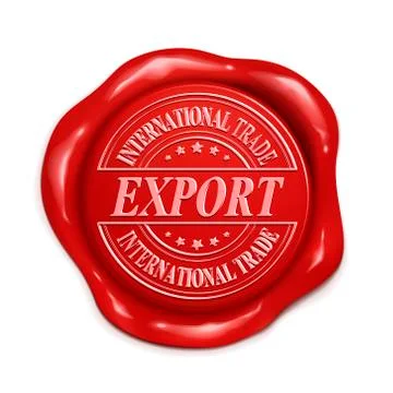 Export 3d red wax seal Ilustração Stock