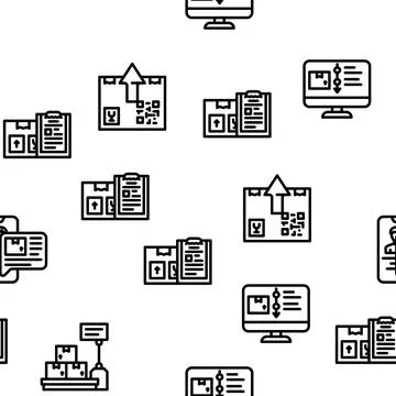 Export And Import Transportation Vector Seamless Pattern 스톡 일러스트