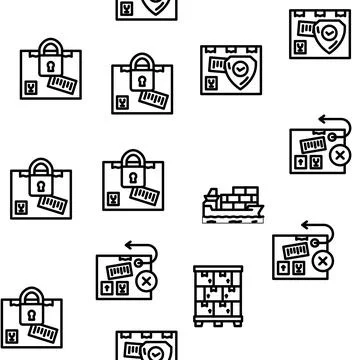 Export And Import Transportation Vector Seamless Pattern 스톡 일러스트