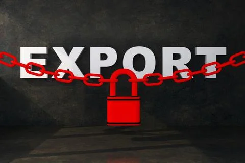 Export ban concept Stock Illustration