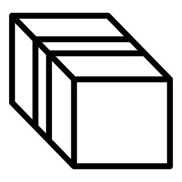 Export box icon, outline style Stock Illustration