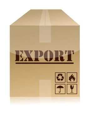 Export box illustration design Stock Illustration