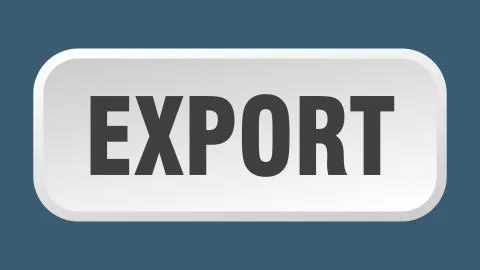 Export button. export square 3d push button Illustrazione stock