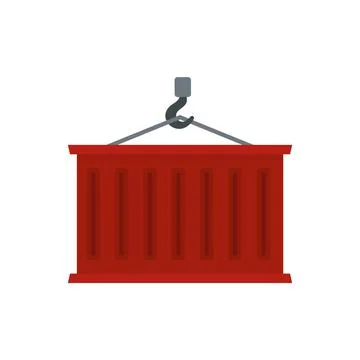 Export cargo container icon flat isolated vector Stock Illustration