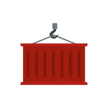 Export cargo container icon flat isolated Stock Illustration