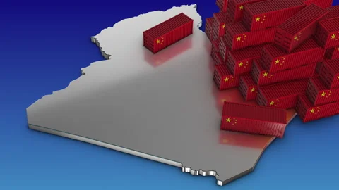 Export from China to Algeria Stock Footage 300369845