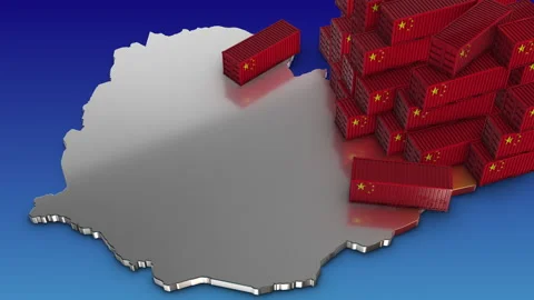 Export from China to Ethiopia Stock Footage 300370042