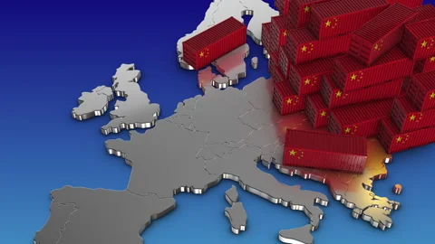 Export from China to EUROPE Stock Footage 300370053