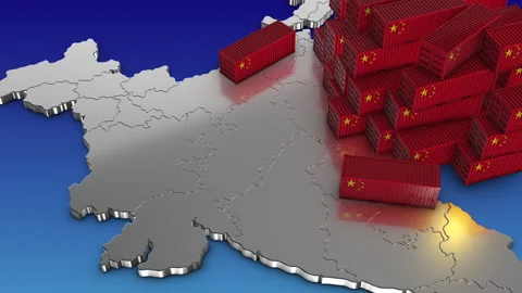 Export from China to INDIA Stock Footage 300370061