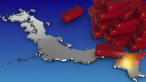 Export from China to Japan Stock Footage 300370372