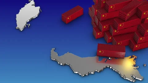 Export from China to Malaysia Stock Footage 300370369