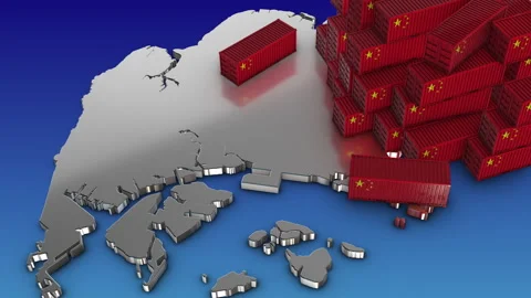Export from China to Singapore Stock Footage 300370430