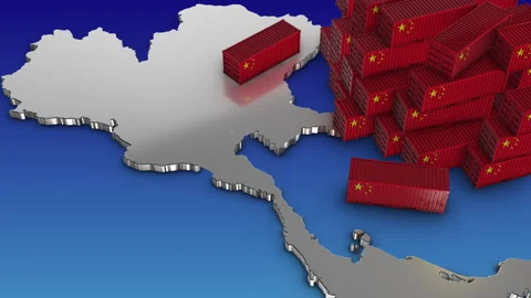Export from China to Thailand Stock Footage 300370746