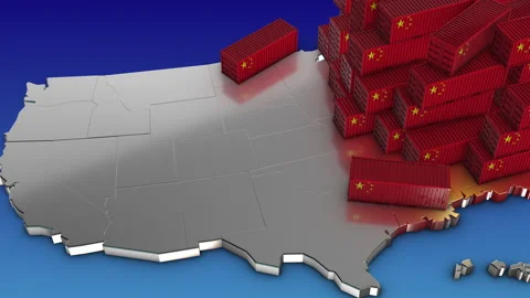 Export from China to USA Stock Footage 300370751