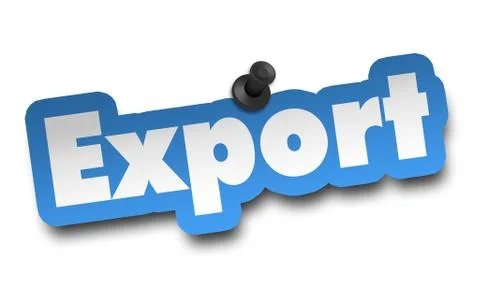 Export concept 3d illustration isolated Ilustração Stock