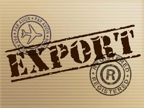 Export concept icon showing exportation of goods and products - Stock-Illustration