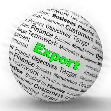 Export concept icon showing exportation of goods and products - Stock-Illustration