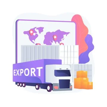 Export control abstract concept vector illustration. Stock Illustration