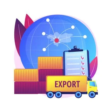 Export control abstract concept vector illustration. Stock Illustration