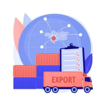 Export control abstract concept vector illustration. Stock Illustration