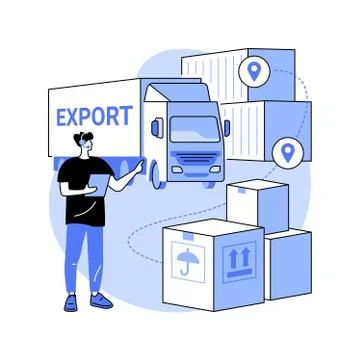 Export control abstract concept vector illustration. Stock Illustration
