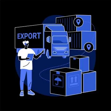 Export control abstract concept vector illustration. Stock Illustration