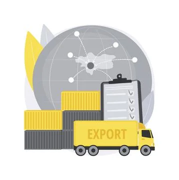 Export control abstract concept vector illustration. Stock Illustration