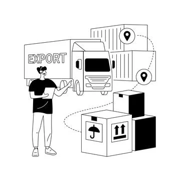 Export control abstract concept vector illustration. Stock Illustration