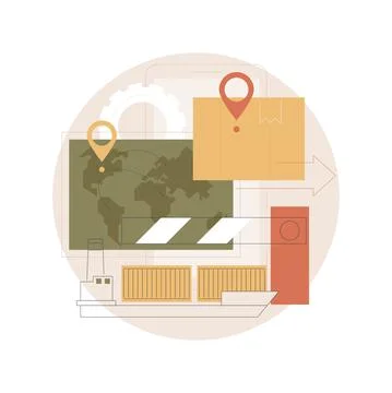 Export control abstract concept vector illustration. Stock Illustration