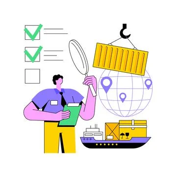 Export control abstract concept vector illustration. Stock Illustration