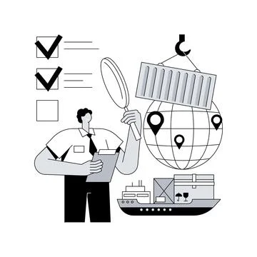 Export control abstract concept vector illustration. Stock Illustration