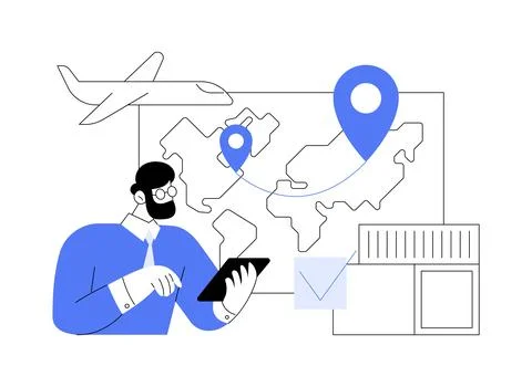 Export control abstract concept vector illustration. Stock Illustration