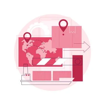 Export control abstract concept vector illustration. Stock Illustration