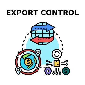 Export control regulations system managing global trade operations Stock Illustration
